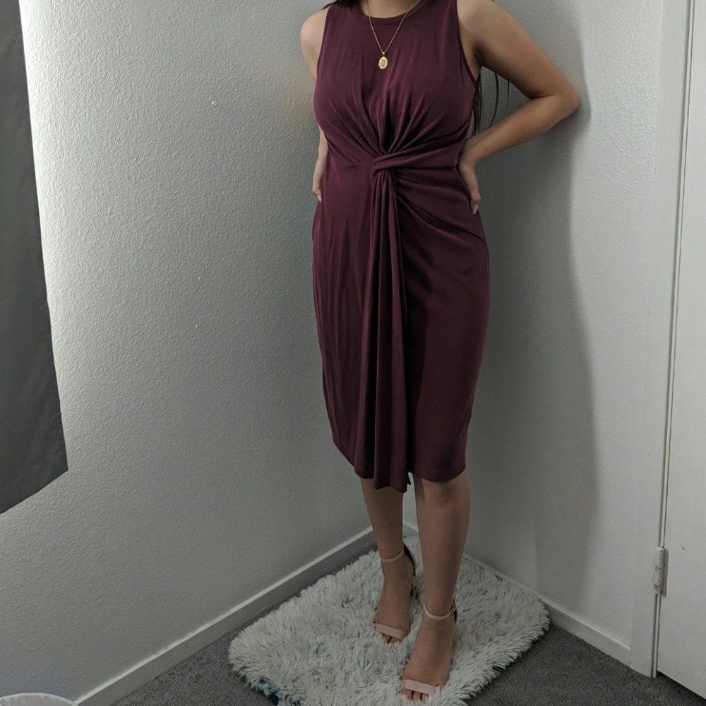 Knee Length Wrap Dress